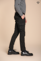 Foto 4 Chile pantalone cargo uomo in gabardina extra slim fit ①