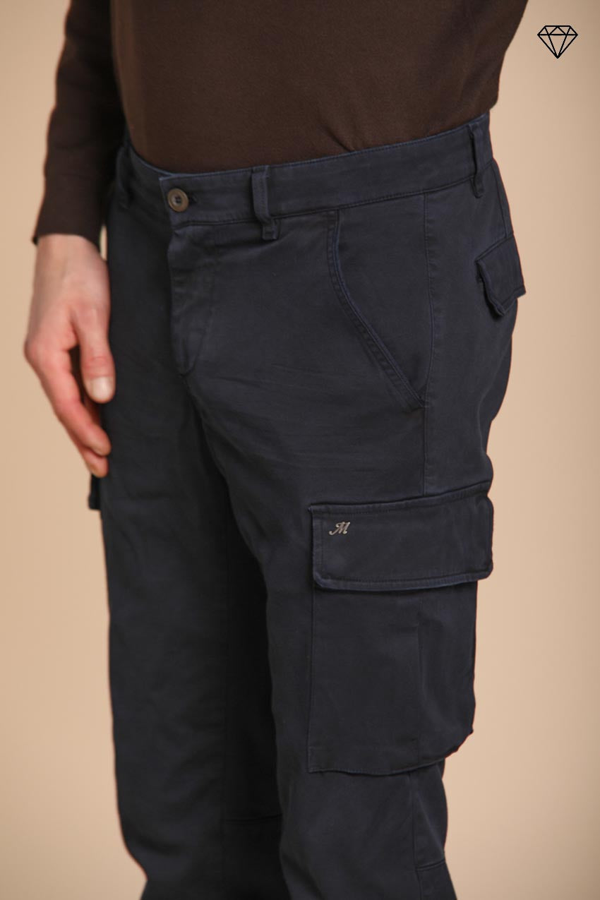 Foto 2 Chile pantalone cargo uomo in gabardina extra slim fit ①