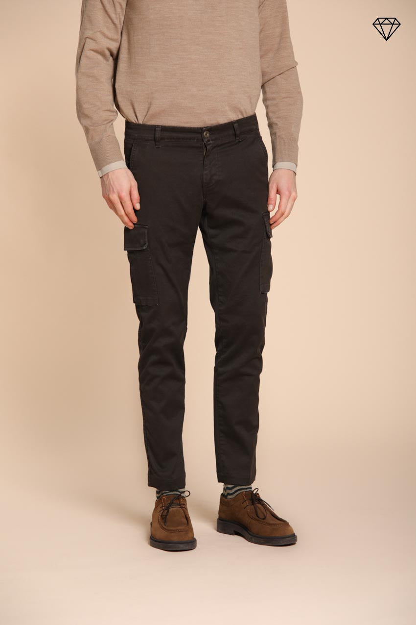 Foto 1 Chile pantalone cargo uomo in gabardina extra slim fit ①