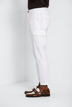 Chile men's cargo pants in stretch satin extra slim fit ①