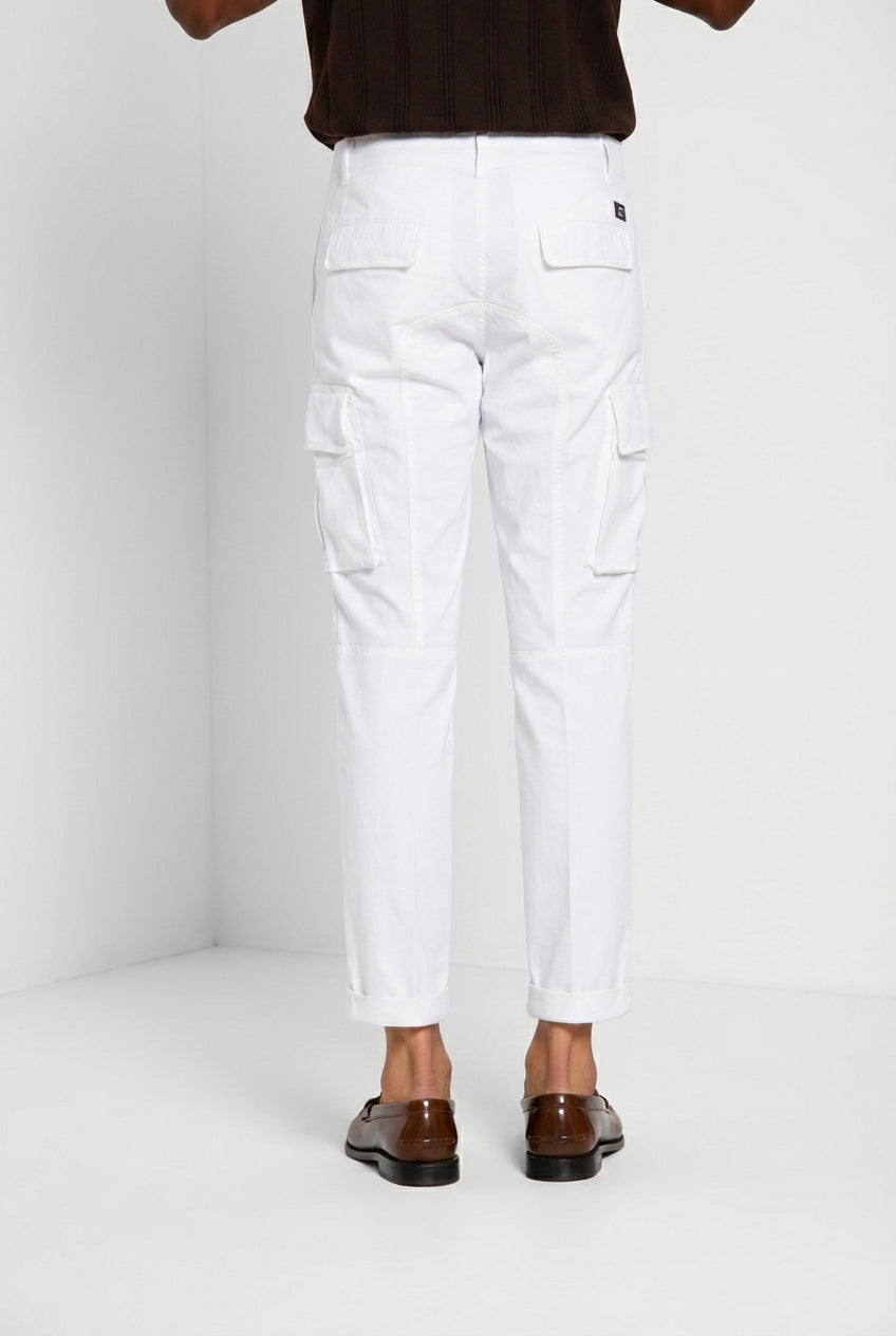 Chile men's cargo pants in stretch satin extra slim fit ①