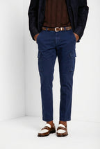 Chile men's cargo pants in stretch satin extra slim fit ①