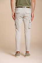 Chile men's cargo pants stretch satin extra slim fit ①