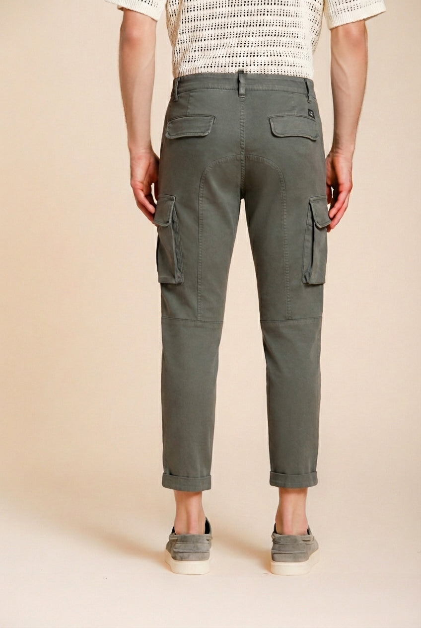 Chile men's cargo pants in stretch satin extra slim fit ①