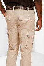 Chile men's cargo pants stretch satin extra slim fit ①