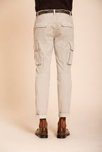 Chile pantalon cargo homme en satin stretch extra slim fit ①