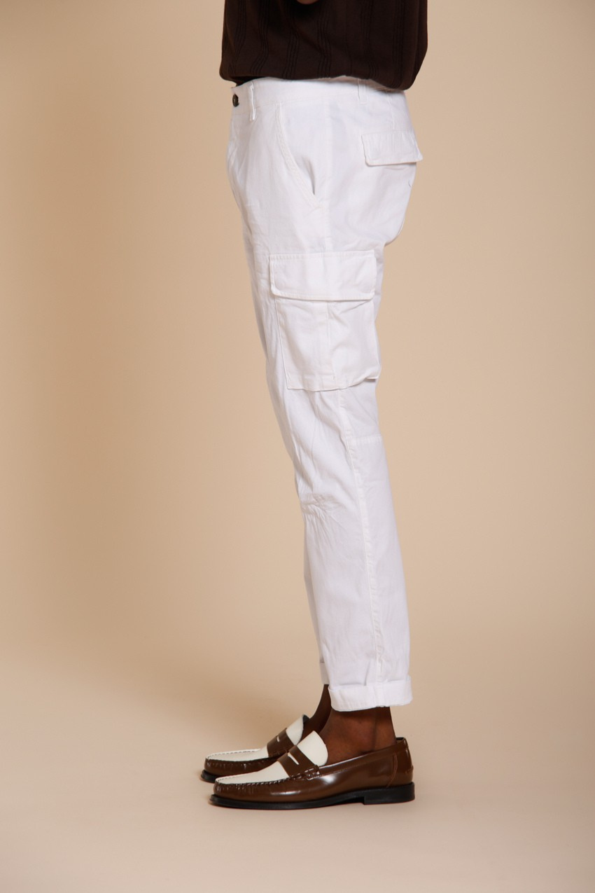 Chile men's cargo pants in stretch satin extra slim fit ①