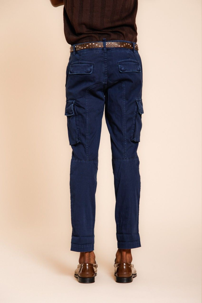 Chile pantalon cargo homme en satin stretch extra slim fit ①