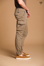 Chile Men's cargo pants in stretch satin Extra Slim Fit ①