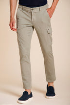 Chile men's cargo pants in stretch satin extra slim fit ①