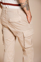 Chile men's cargo pants in stretch satin extra slim fit ①