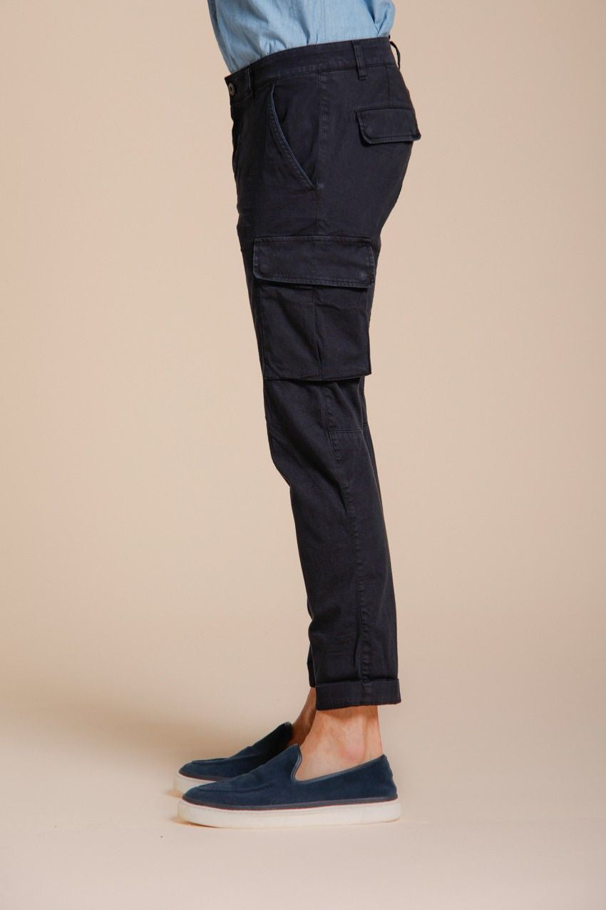 Chile pantalone cargo uomo in raso stretch extra slim fit ①