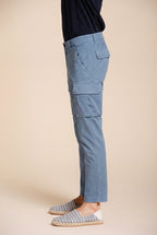 Chile pantalon cargo homme en satin stretch extra slim fit ①