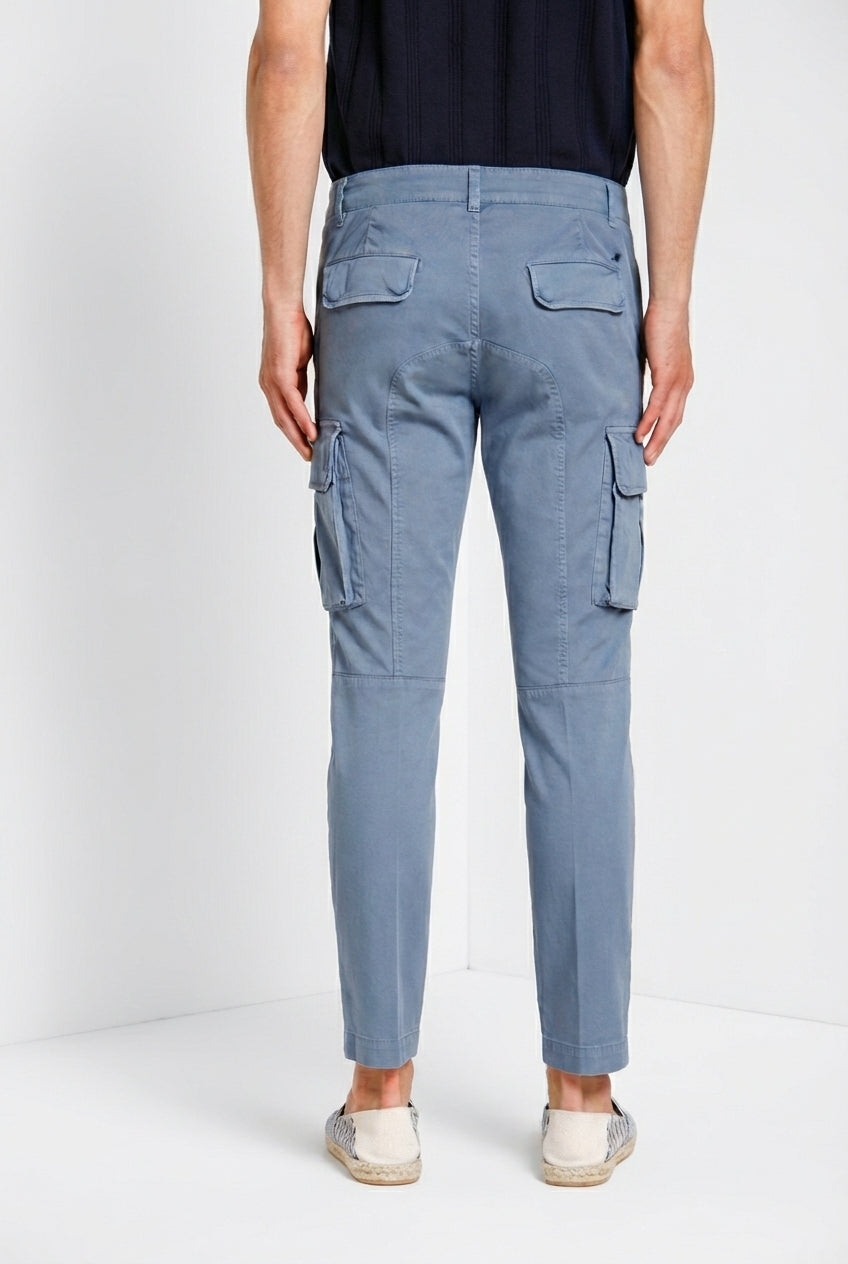 Chile men's cargo pants in stretch satin extra slim fit ①