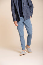 Chile pantalon cargo homme en satin stretch extra slim fit ①