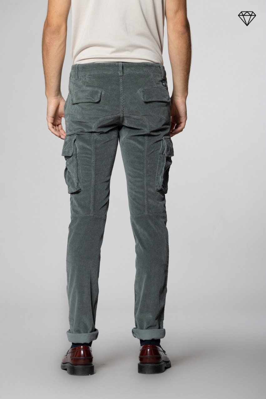 Chile men's cargo trousers in 500-wale velvet extra slim fit ①