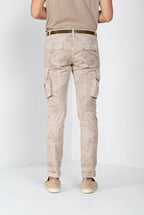 Chile pantalone cargo uomo in twill stampa camouflage extra slim fit ①