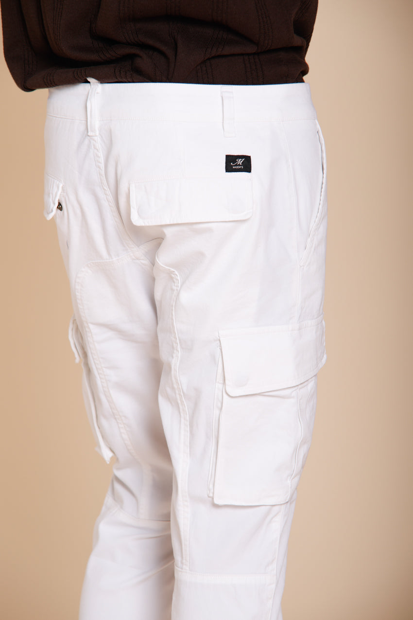 Chile men's cargo pants in stretch satin extra slim fit ①