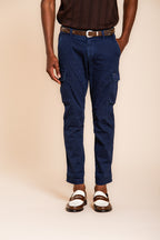 Chile pantalon cargo homme en satin stretch extra slim fit ①