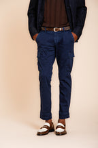 Chile pantalon cargo homme en satin stretch extra slim fit ①