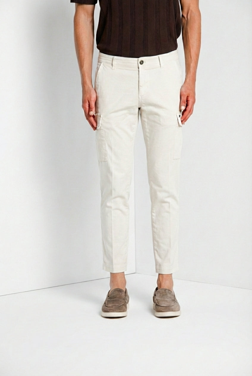 Chile Herren Cargohose aus Stretch-Satin extra slim fit ①