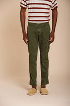 Chile pantalon cargo homme en satin stretch extra slim fit ①