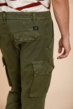 Chile men's cargo pants in stretch satin extra slim fit ①