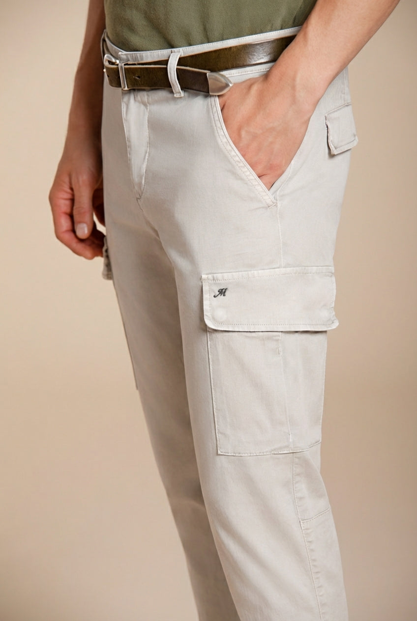 Chile men's cargo pants stretch satin extra slim fit ①