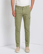 Chile pantalon cargo homme en satin stretch extra slim fit ①