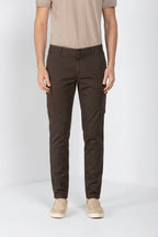 Chile pantalone cargo uomo in raso stretch extra slim fit ①