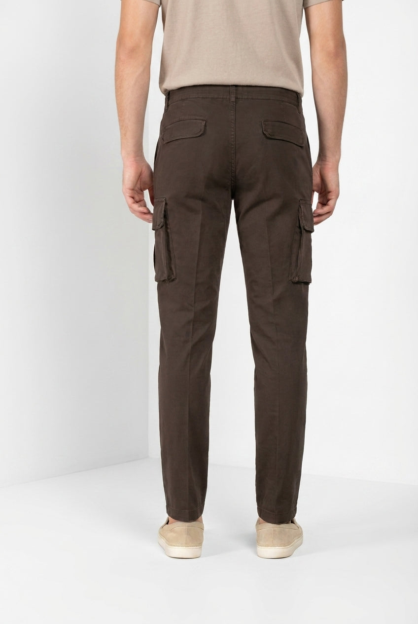 Chile pantalone cargo uomo in raso stretch extra slim fit ①