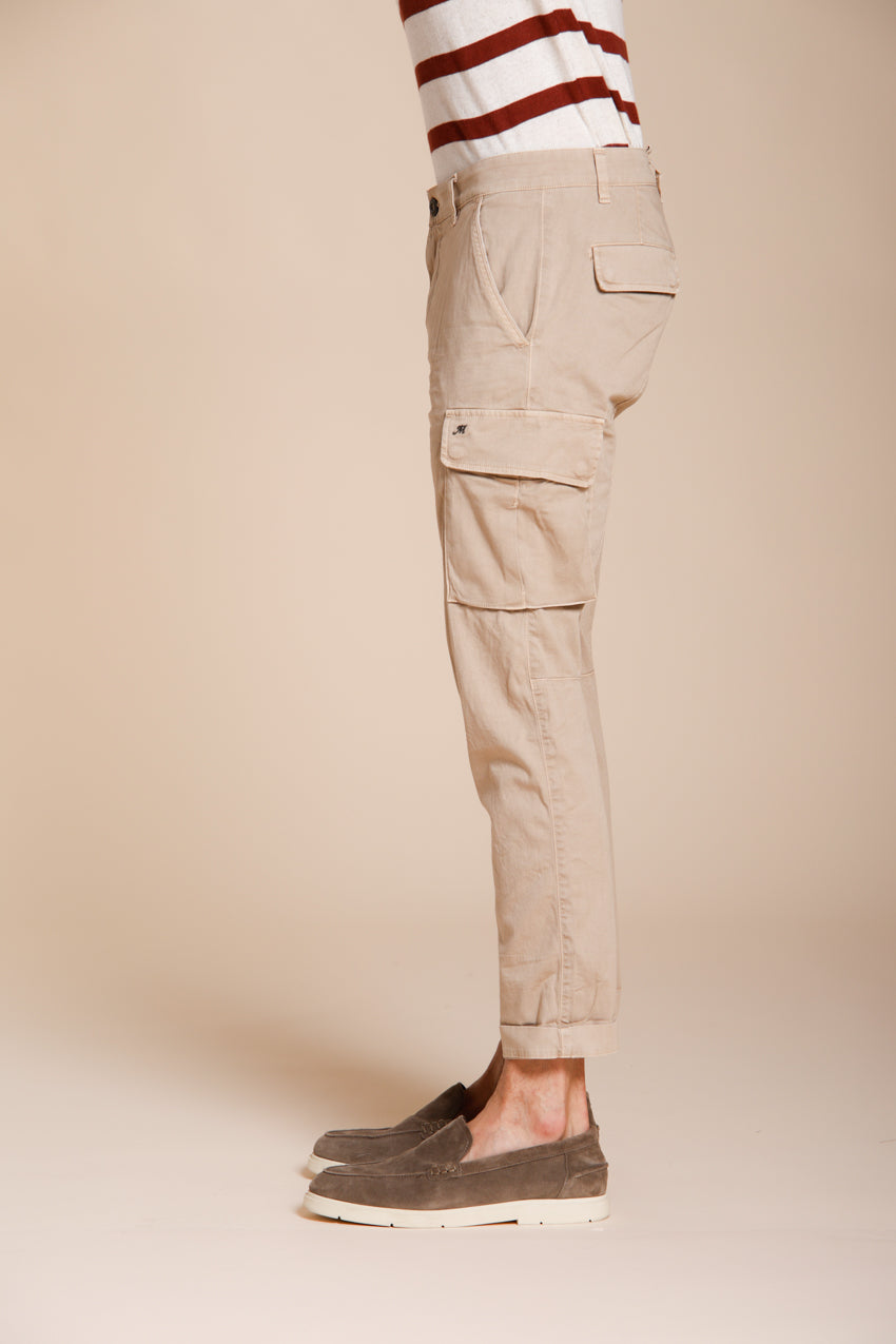 Chile men's cargo pants in stretch satin extra slim fit ①