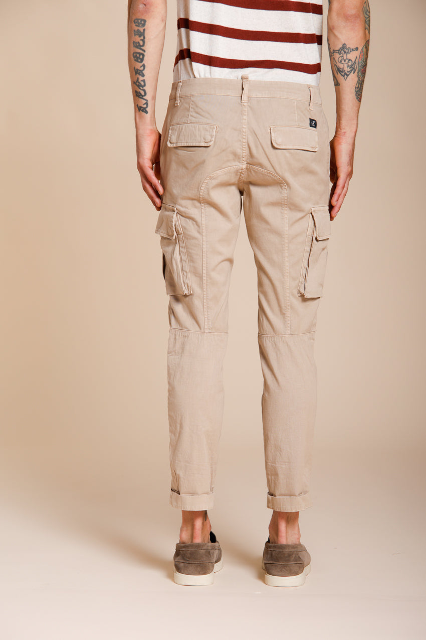 Chile men's cargo pants in stretch satin extra slim fit ①