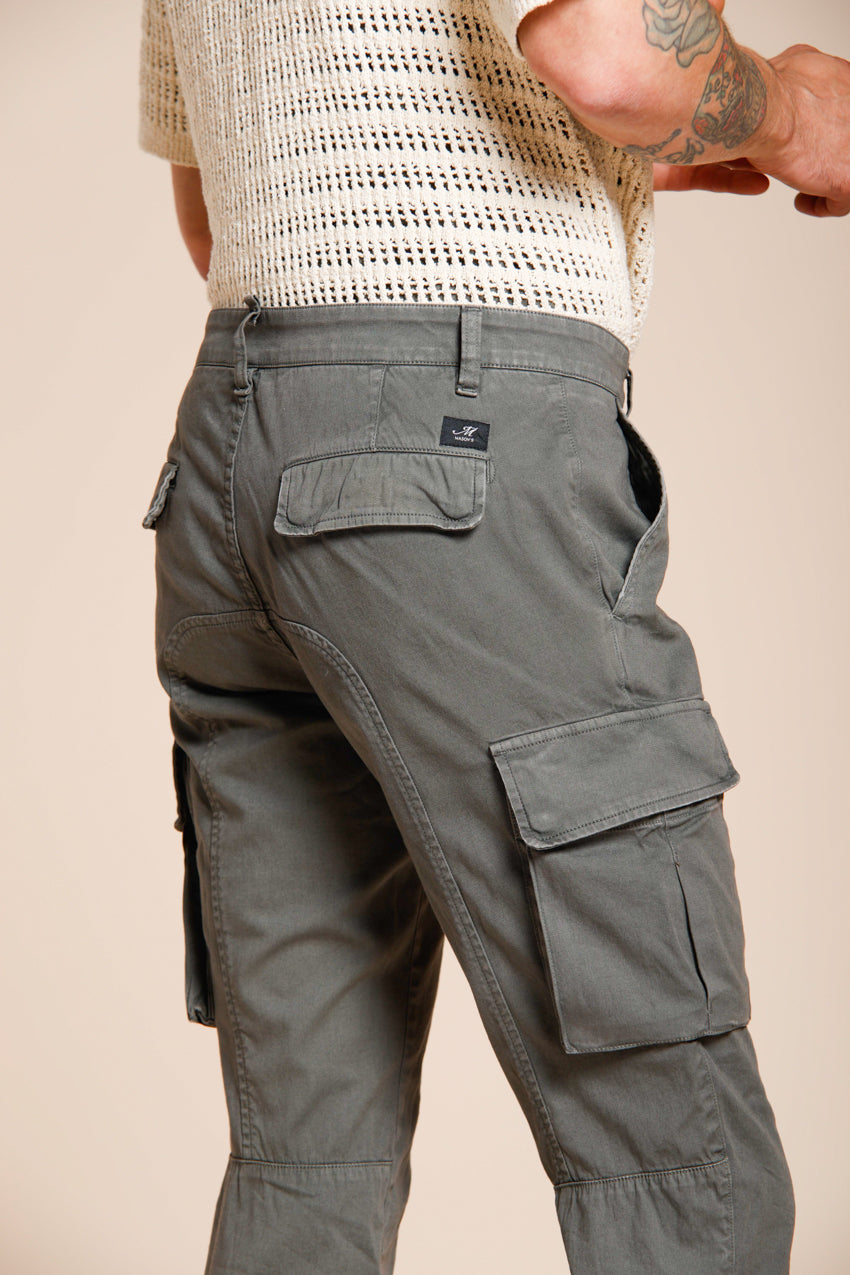 Chile men's cargo pants in stretch satin extra slim fit ①