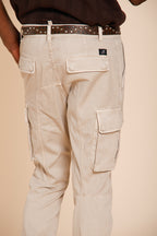 Chile pantalon cargo homme en satin stretch extra slim fit ①