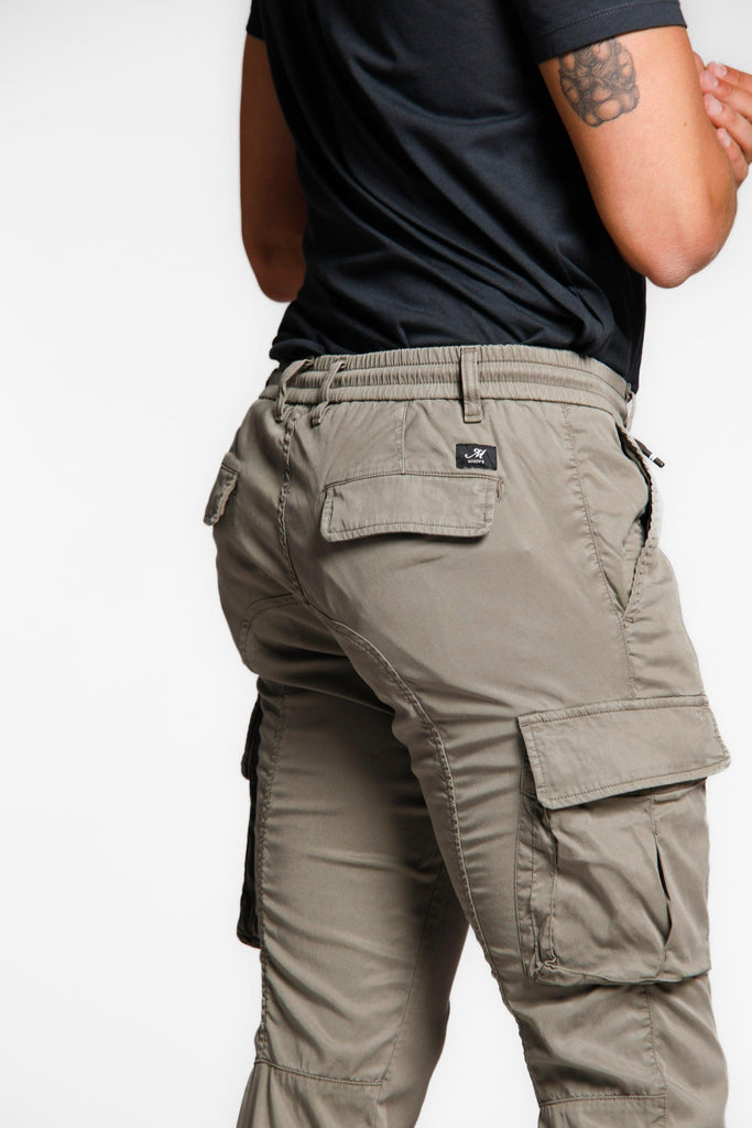Chile Elax men's cargo pants in twill with coulisse extra slim