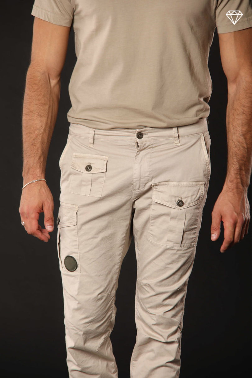 George Coolpocket pantalon cargo homme en coton pima léger logo edition carrot fit ①