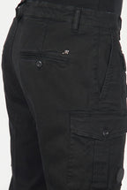 George Coolpocket men's cargo pants in gabardine, carrot fit ①
