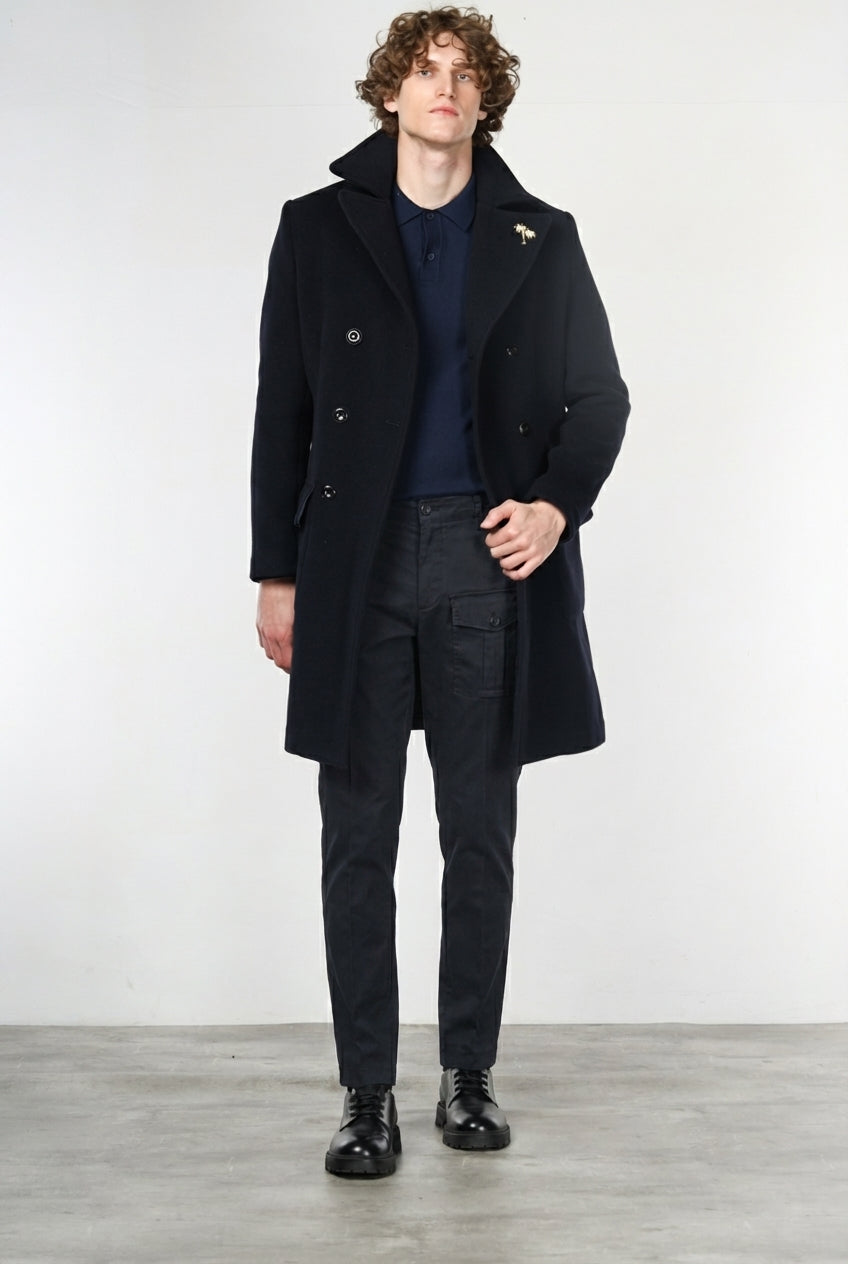 George Coolpocket men's cargo pants in gabardine carrot fit ①