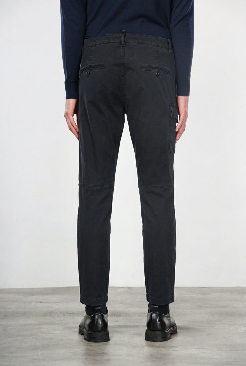 George Coolpocket men's cargo pants in gabardine carrot fit ①