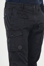 George Coolpocket men's cargo pants in gabardine carrot fit ①
