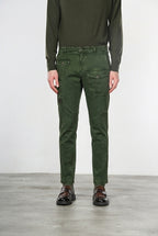 George Coolpocket men’s cargo pants in gabardine with carrot fit ①