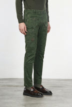 George Coolpocket men’s cargo pants in gabardine with carrot fit ①