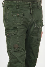 George Coolpocket men’s cargo pants in gabardine with carrot fit ①