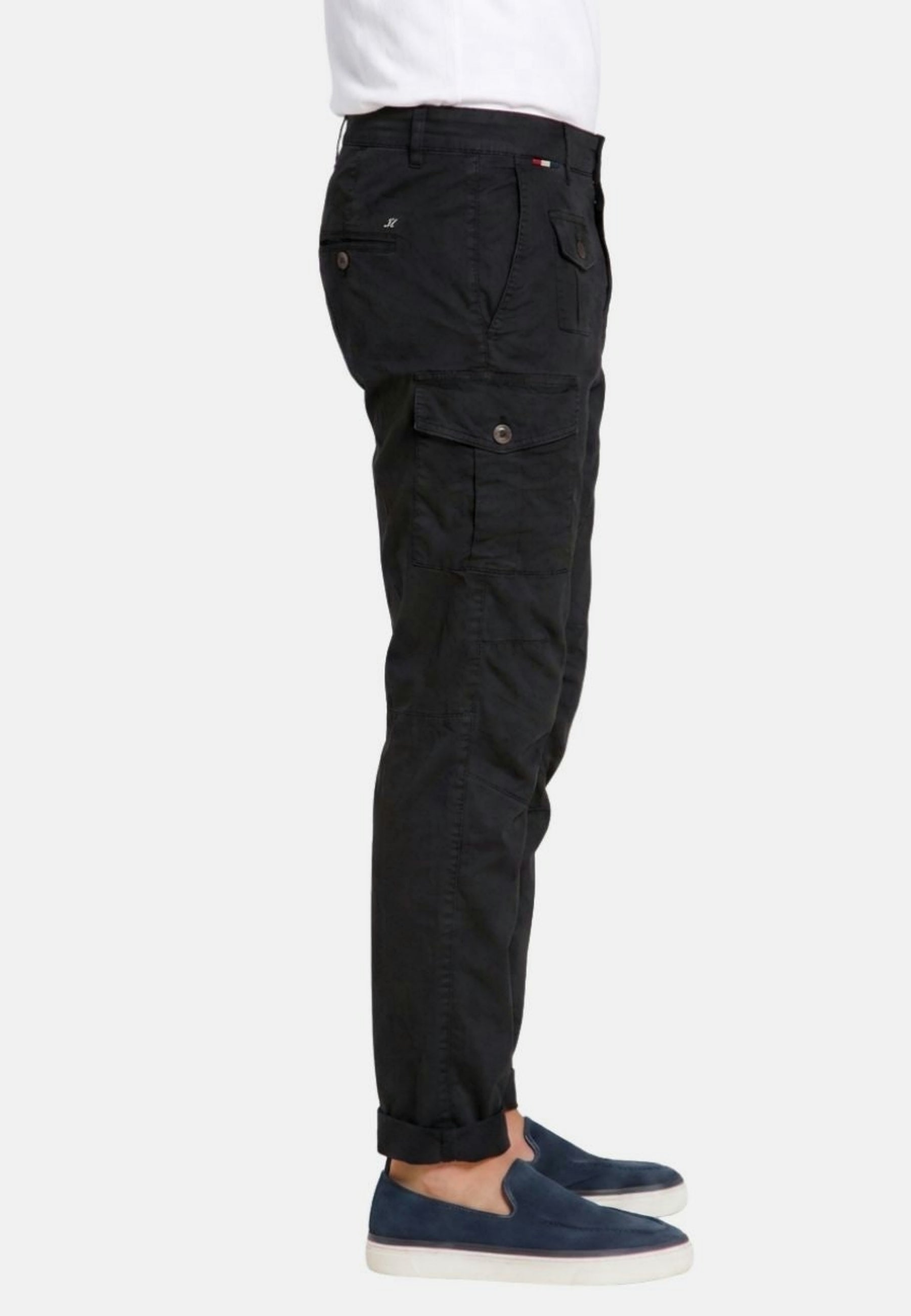 George Coolpocket pantalone cargo uomo in twill leggero stretch Logo Edition carrot fit ①