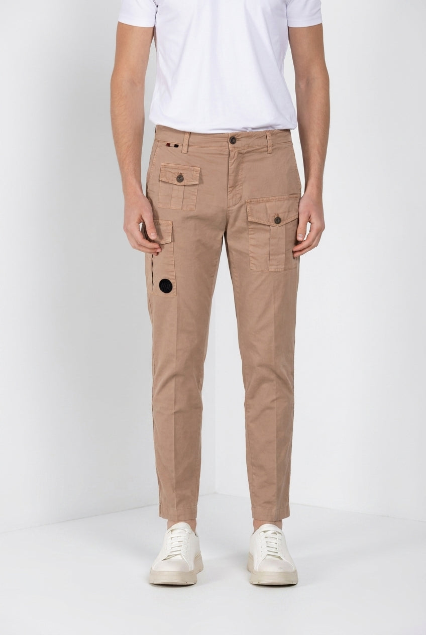 George Coolpocket Hose Cargo Herren aus leichtem Stretch-Twill Logo Edition carrot fit ①