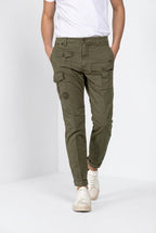 George Coolpocket pantalon cargo homme en twill léger stretch Logo Edition carrot fit ①