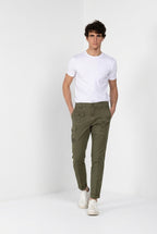 George Coolpocket pantalon cargo homme en twill léger stretch Logo Edition carrot fit ①