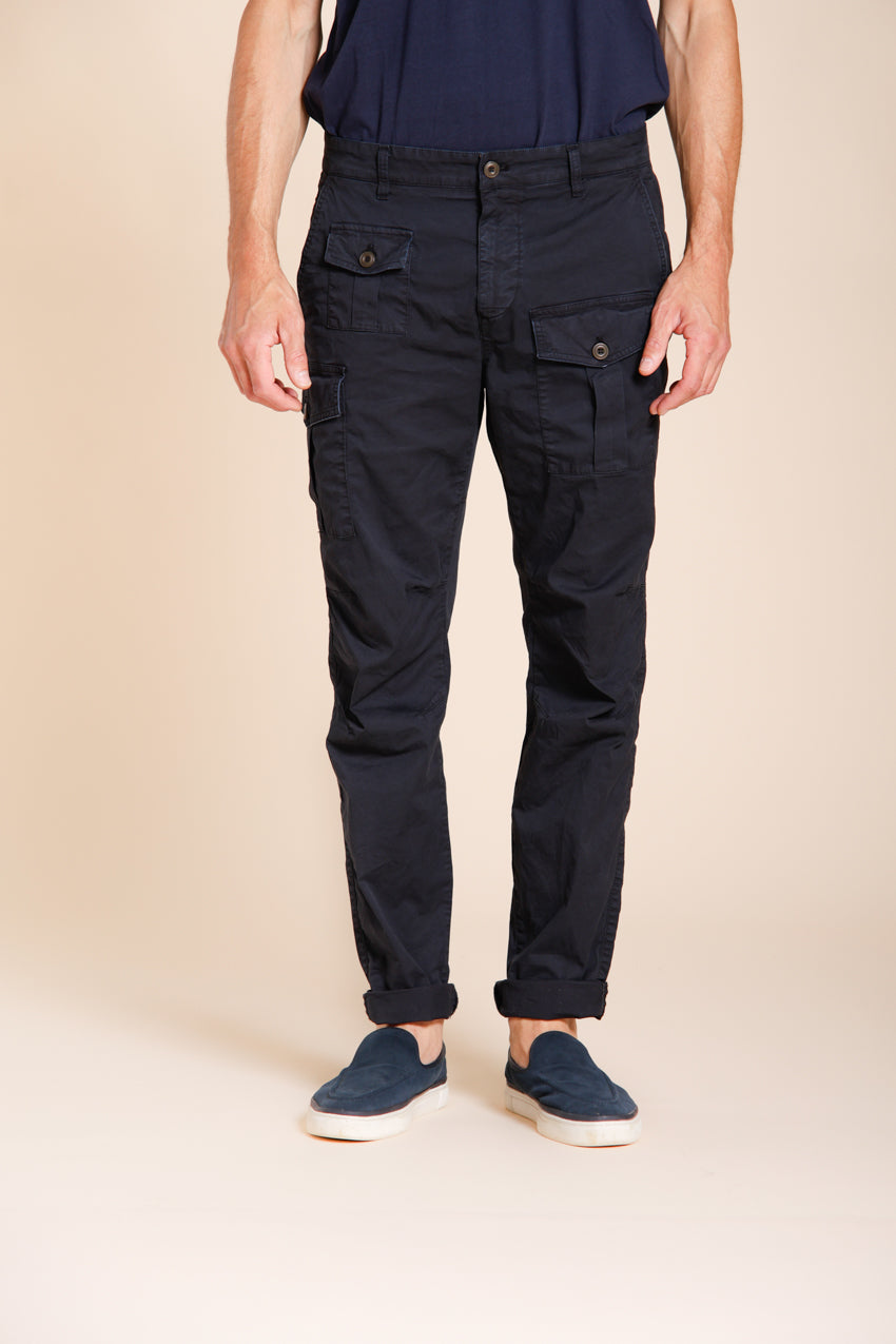 George Coolpocket pantalon cargo homme en twill léger stretch Logo Edition carrot fit ①