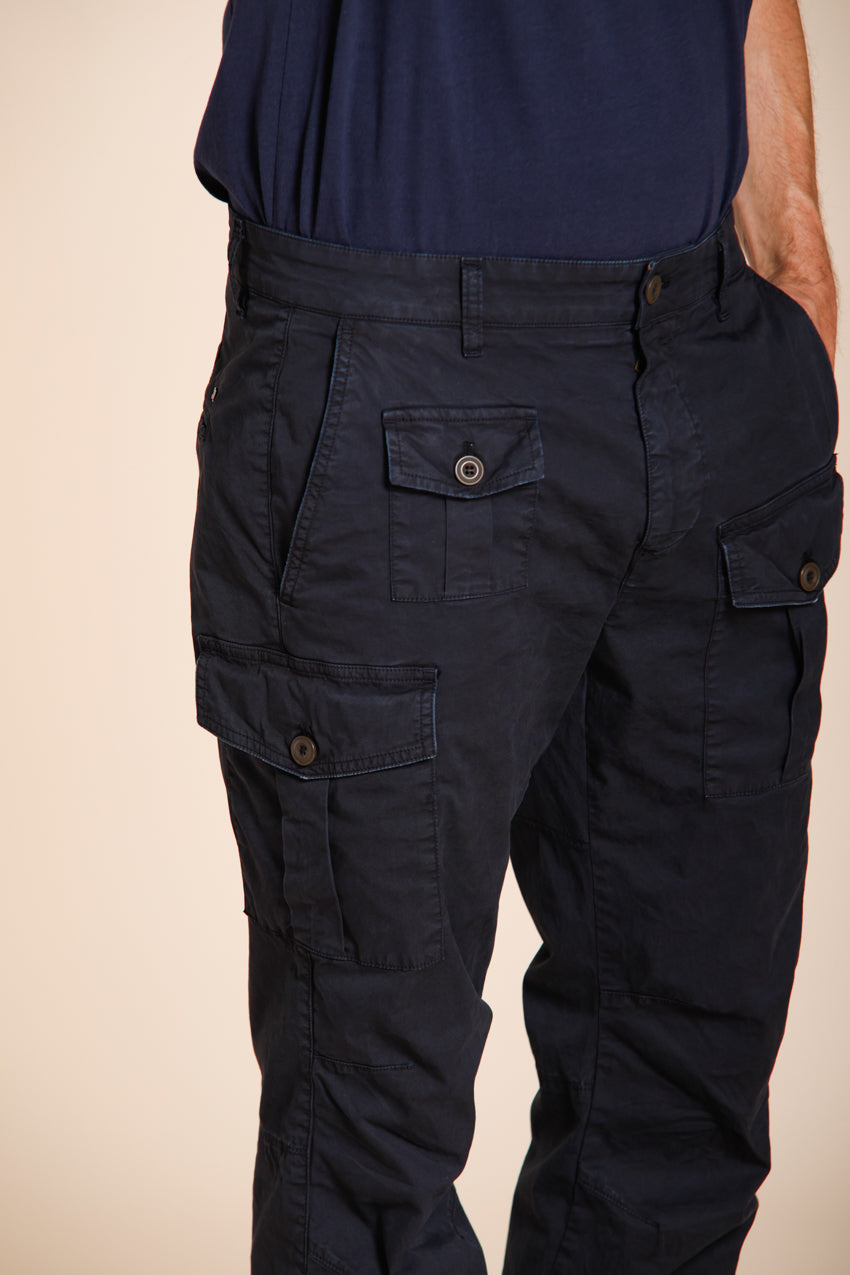 George Coolpocket pantalon cargo homme en twill léger stretch Logo Edition carrot fit ①